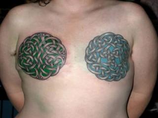 Celtic breast tattoo