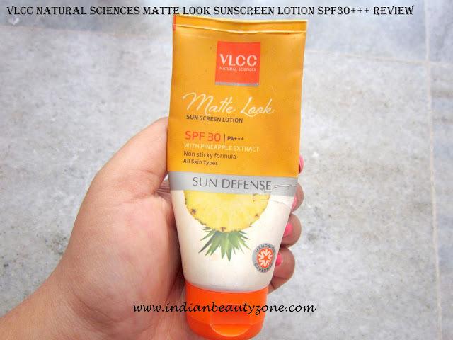 VlCC Matte Look Sunscreen Lotion SPF 30 PA+++ with Pineapple Extracts Review