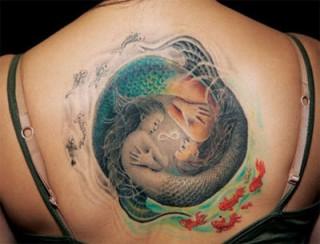 mermaid yin yang tattoo mermaid yin yang tattoo