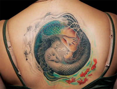 mermaid-yi​n-yang-tat​too