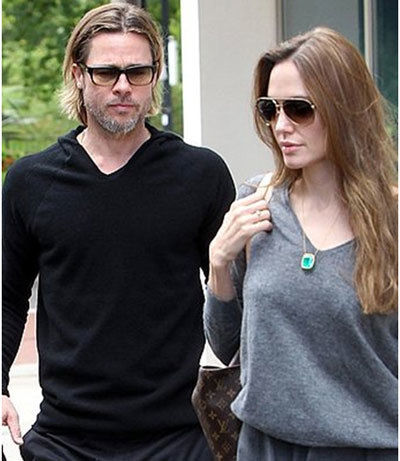 Jolie with husband
