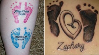baby footprint design tattoo
