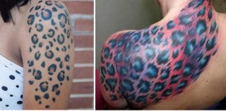 leopard print tattoos designs