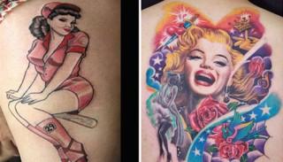 pin up girl tattoo design