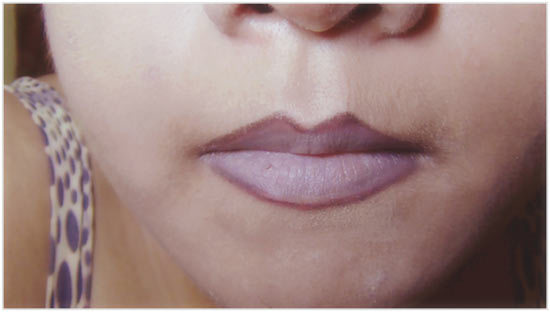 black liner lipstick
