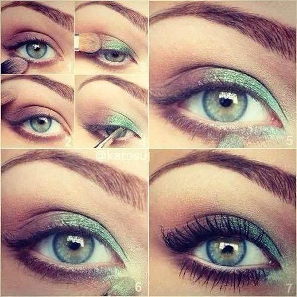 Green And Grey Eye Makeup
