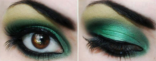 Bold Green Eye Makeup