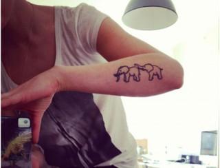 Dual Elephants Tattoo