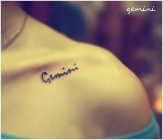 Miniature Gemini Tattoo