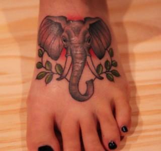 elephant foot tattoo