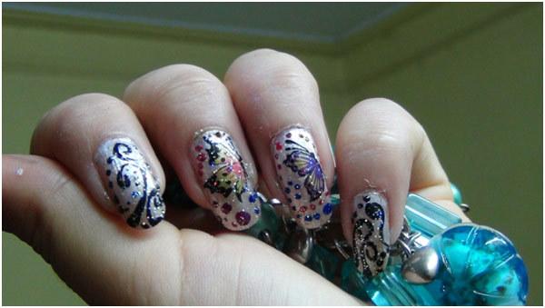 glitter polish tips