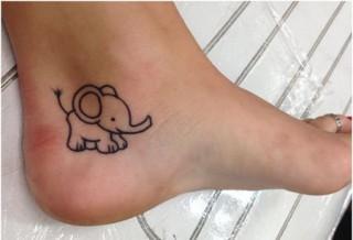 mini elephant tattoo