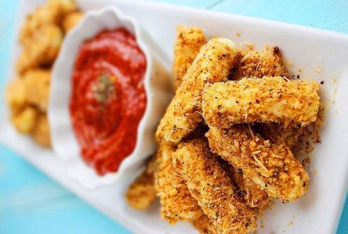 Baked Mozzarella Sticks Baked Mozzarella Sticks