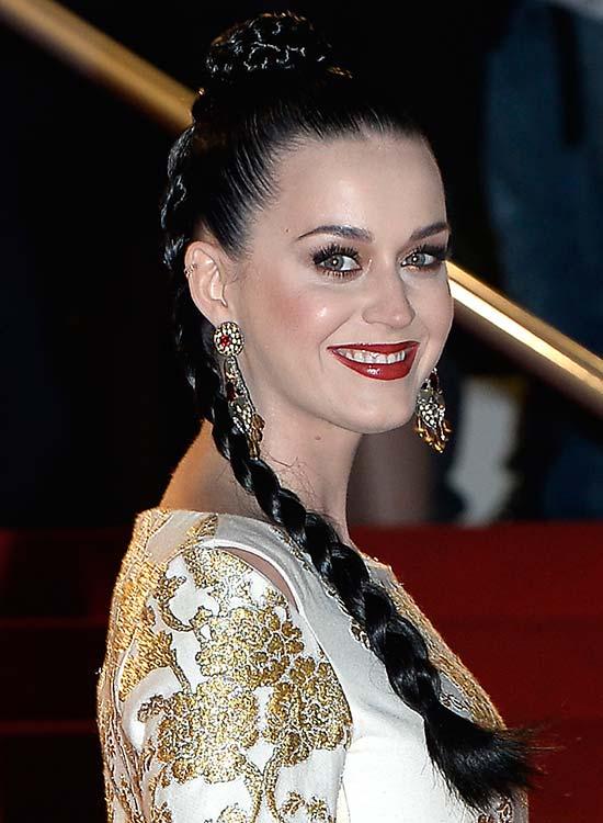 Braided Prom Hairstyles - Glossy High Braided Bun Glossy High Braided Bun with Super Long Braid