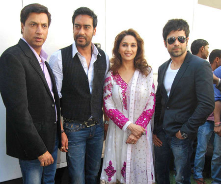 Madhuri dixit with her colleagues