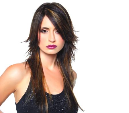 Side parted outward feathered banged hairstyle Side parted outward feathered banged hairstyle