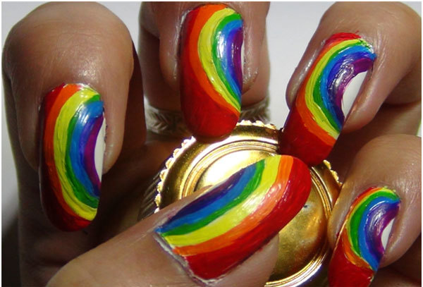 Rainbow Nail Art Tutorials 3