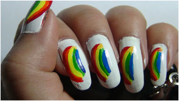 Rainbow Nail Art Tutorials 6