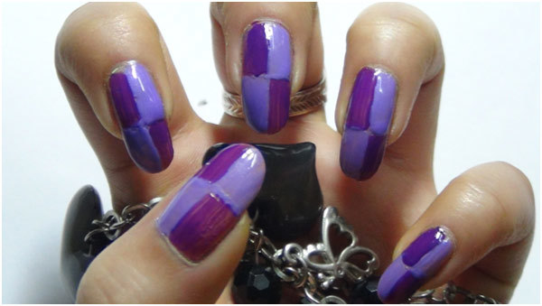 light purple coloured nail polish