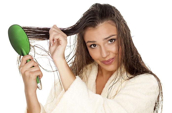 8. Don’t Brush Your Hair When Wet