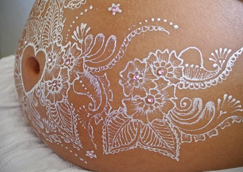 beautiful white henna designs three