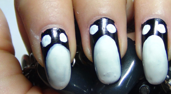 penguin nail art step three