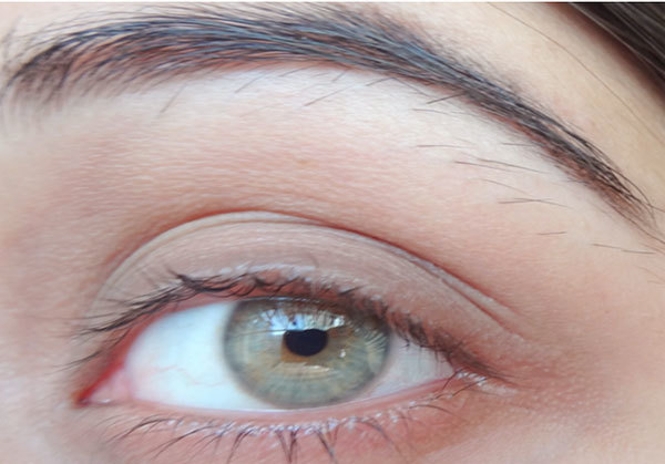Start by moisturizing your eyes