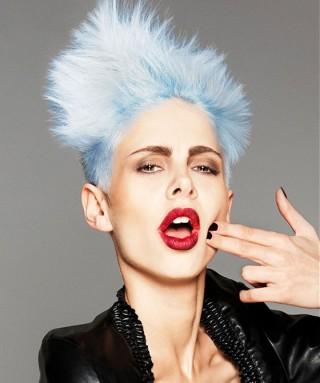 Short Spiky Hairstyles - Powder Blue Soft Spikes Powder Blue Soft Spikes