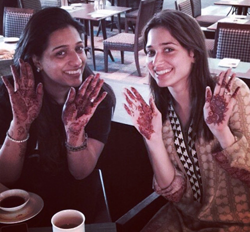 Tamanna with Mehandi at Her Friend's Marriage