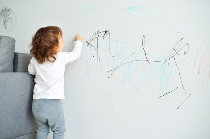 8. Remove Crayon Stains From The Wall.