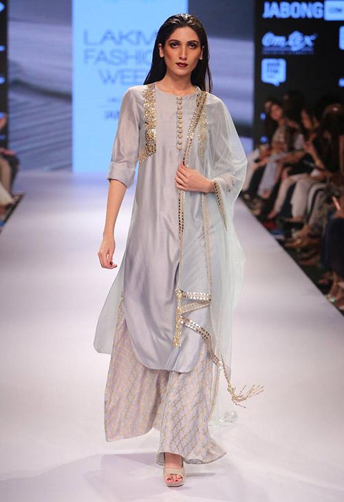 Powder Blue Palazzo Salwar Dress