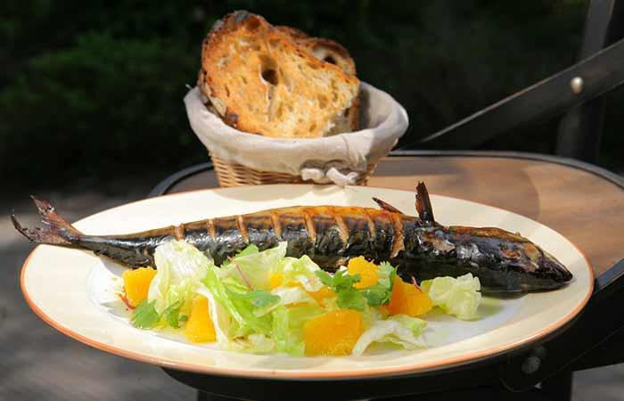  1. Baked Mackerel With Veggies And Sweet Potato