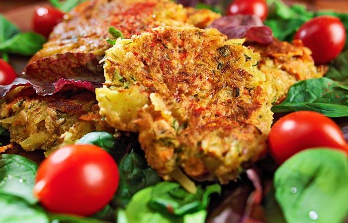 3. Burger Patty Salad