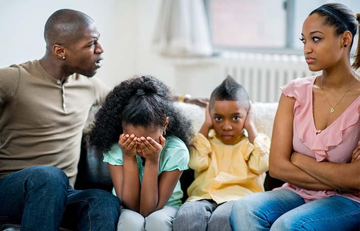 4. Arguing With Children Around