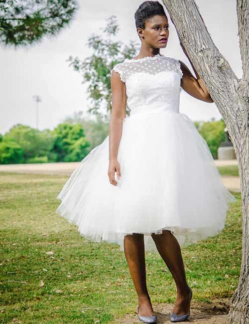 8. Short Wedding Dress In Tulle