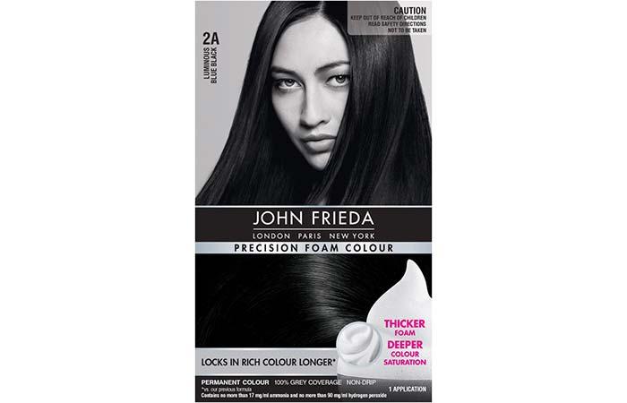 9. John Frieda Precision Foam Colour – 2A Luminous Blue Black