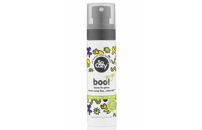 9. SoCozy Boo! Lice Scaring Leave-In Spray