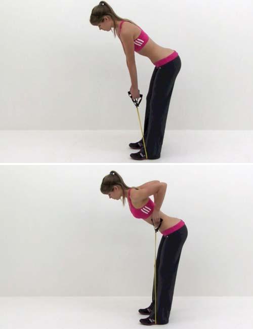 Resistance Band Bent Over Row