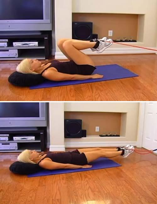 Resistance Band Reverse Crunch