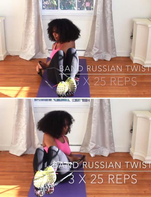 Resistance Band Russian Twist