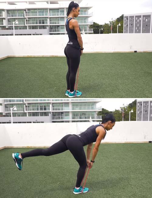 Resistance Band Single Leg Deadlift