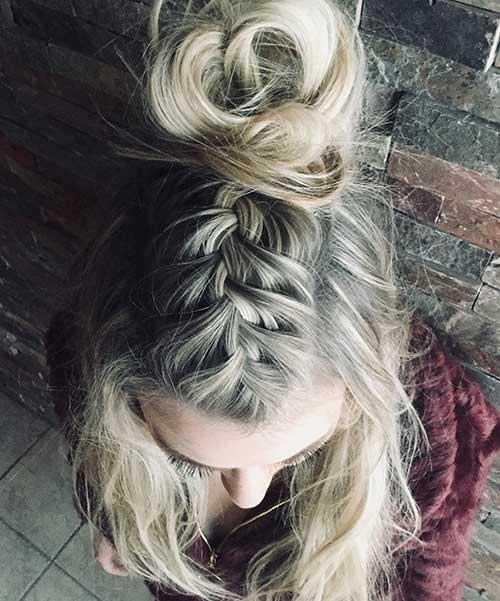 Braided Half Top Knot