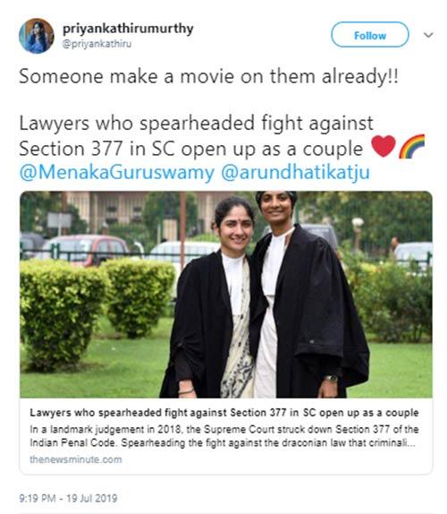 As The Lawyers Behind Sec 377 Verdict Come Out As A Couple