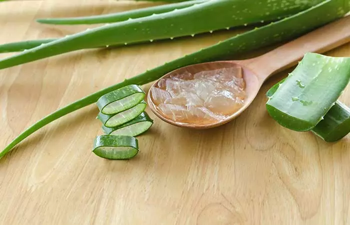 Aloe vera and orange peel face mask