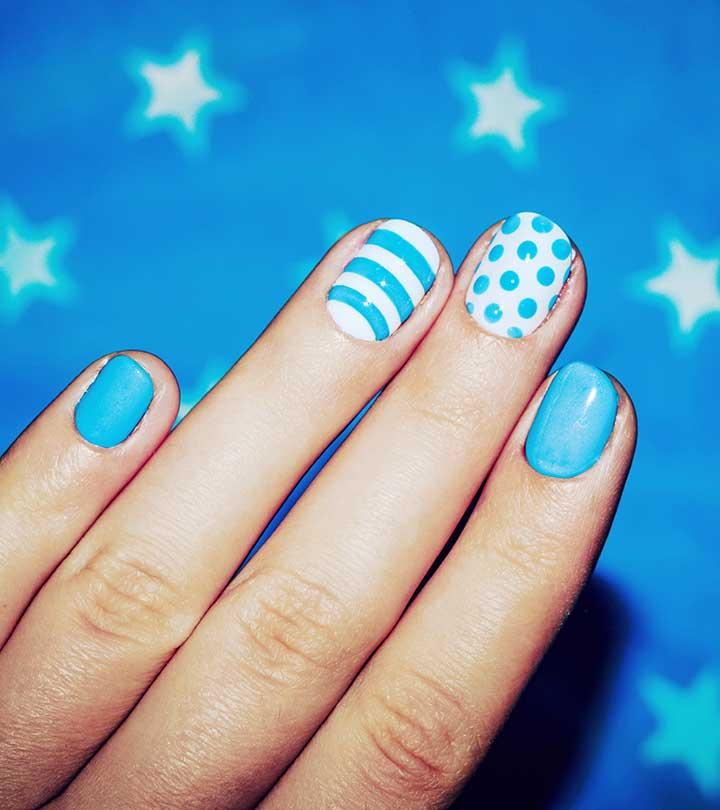 Blue Nail Polish Designs 60 trendy nail art designs for short nails