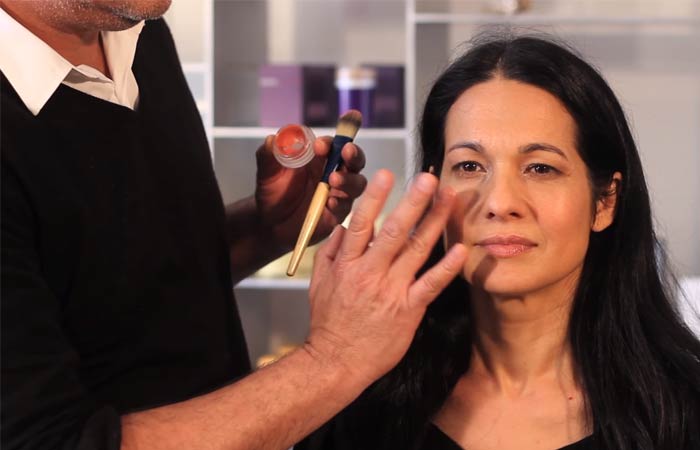 Step 4 of makeup for women over 40 is to add some color