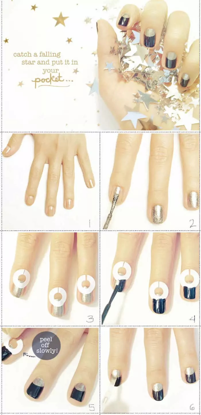 Once in a blue moon short nail design tutorial