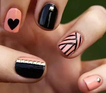 Pink Gl'Amore short nail art design