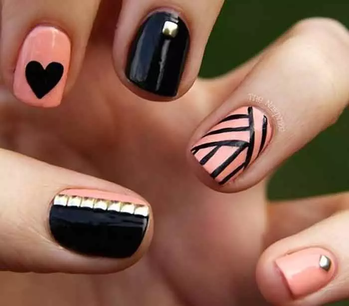 Pink Gl'Amore short nail art design