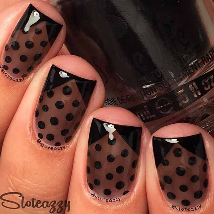 French toast short nail design